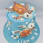 Layer cake anniversaire tortues
