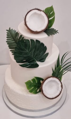 Wedding Cake trois étages tropical coco