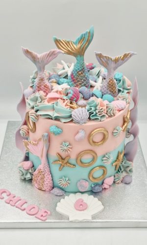 Layer cake anniversaire sirène