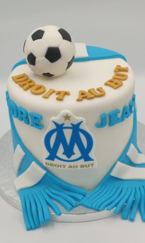 Layer cake anniversaire football OM