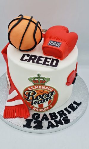 Layer cake anniversaire basket et boxe